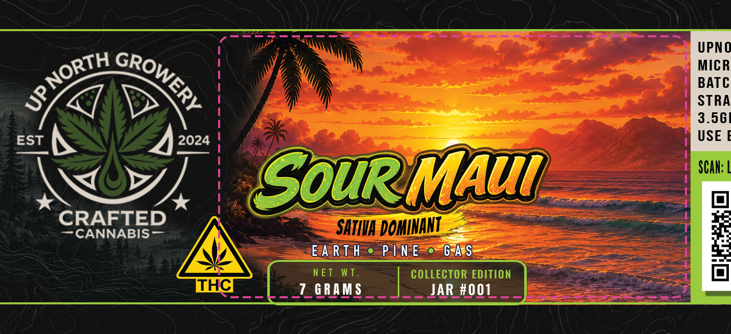 Up North Growery collector label artwork template